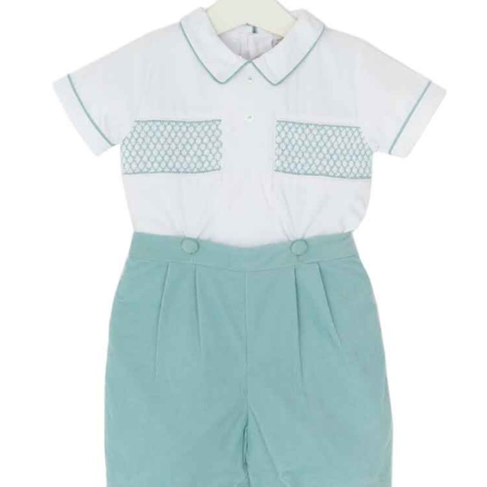 NWT - 24M - Carriage Boutique Bobbie Green Boy Set